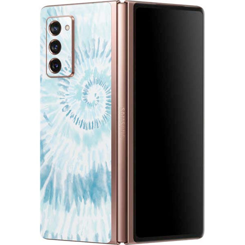 Blue and White Tie Dye Galaxy Z Fold2 5G Skin