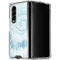 Blue and White Tie Dye Galaxy Z Fold4 5G Clear Case