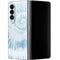 Blue and White Tie Dye Galaxy Z Fold4 5G Skin