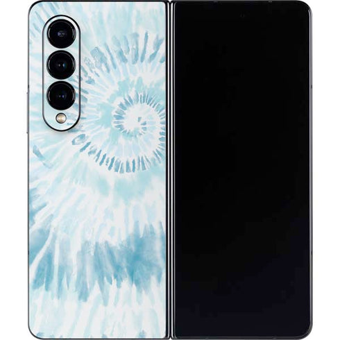 Blue and White Tie Dye Galaxy Z Fold4 5G Skin