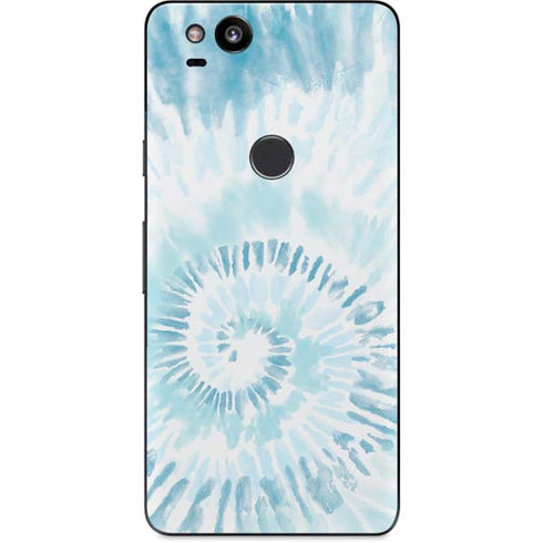 Blue and White Tie Dye Google Pixel 2 Skin