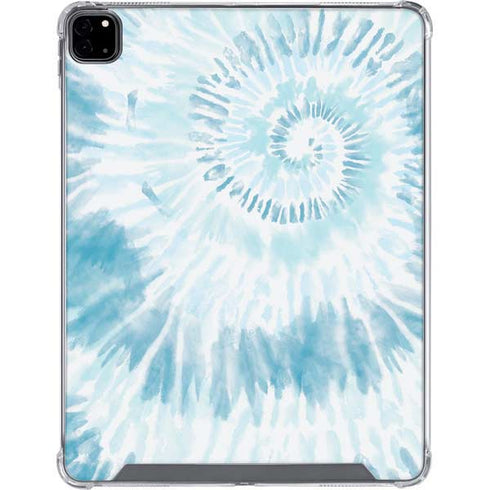 Blue and White Tie Dye iPad Pro 12.9in (2020) Clear Case