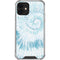 Blue and White Tie Dye iPhone 12 Clear Case