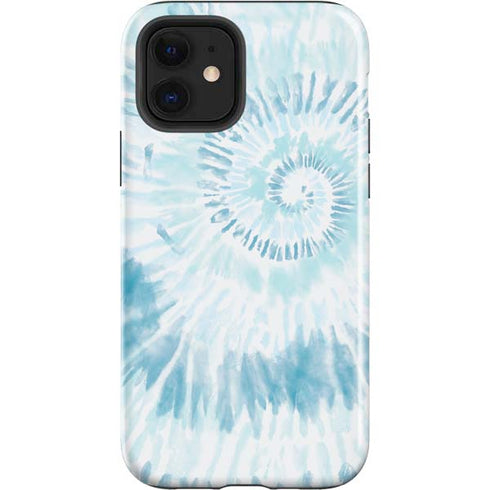 Blue and White Tie Dye iPhone 12 Impact Case
