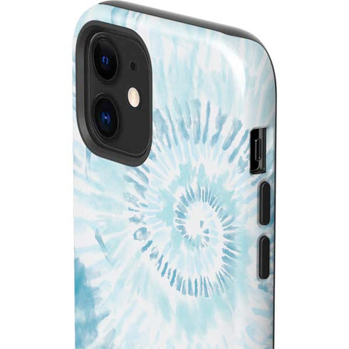 Blue and White Tie Dye iPhone 12 Impact Case