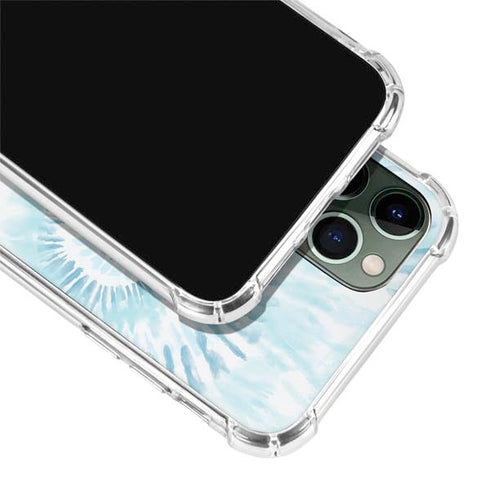 Blue and White Tie Dye iPhone 12 Pro Clear Case