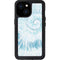 Blue and White Tie Dye iPhone 13 Mini Waterproof Case