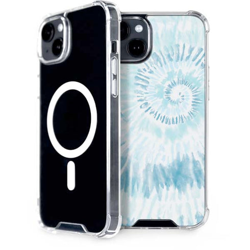 Blue and White Tie Dye iPhone 14 MagSafe Case