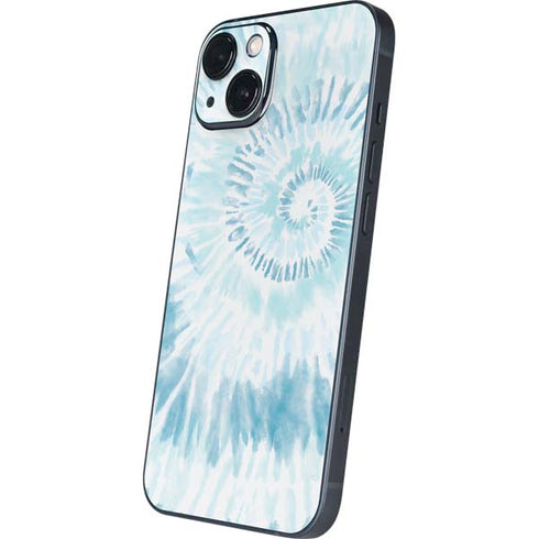 Blue and White Tie Dye iPhone 15 Plus Skin
