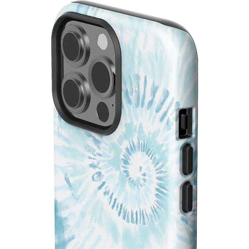 Blue and White Tie Dye iPhone 15 Pro Impact Case