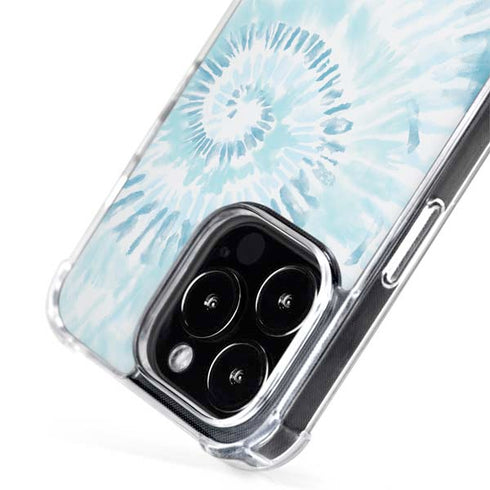 Blue and White Tie Dye iPhone 15 Pro MagSafe Case