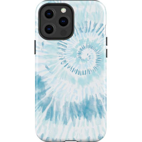 Blue and White Tie Dye iPhone 15 Pro Max Impact Case