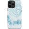 Blue and White Tie Dye iPhone 15 Pro Max Impact Case