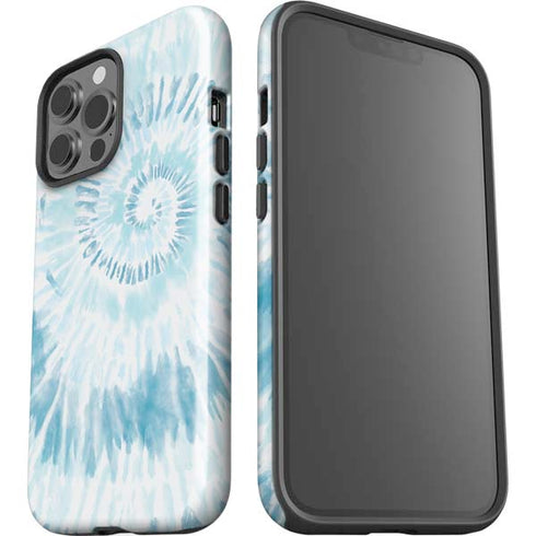 Blue and White Tie Dye iPhone 15 Pro Max Impact Case
