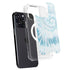 Blue and White Tie Dye iPhone 15 Pro Max MagSafe Case
