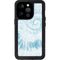 Blue and White Tie Dye iPhone 14 Pro Waterproof Case