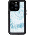 Blue and White Tie Dye iPhone 14 Pro Waterproof Case