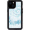 Blue and White Tie Dye iPhone 15 Waterproof Case