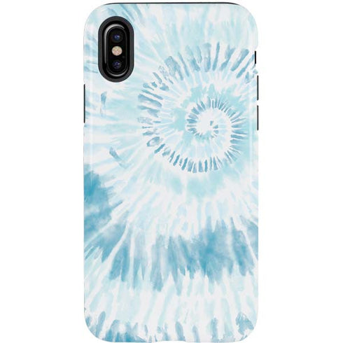 Blue and White Tie Dye iPhone X Pro Case