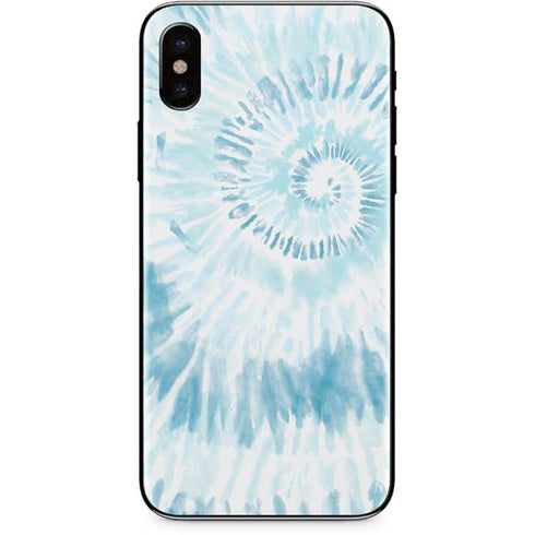 Blue and White Tie Dye iPhone X Skin