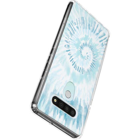Blue and White Tie Dye LG Stylo 6 Clear Case