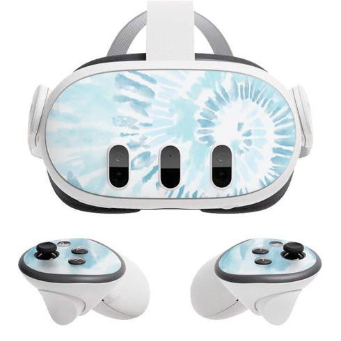 Blue and White Tie Dye Meta Quest 3 Skin