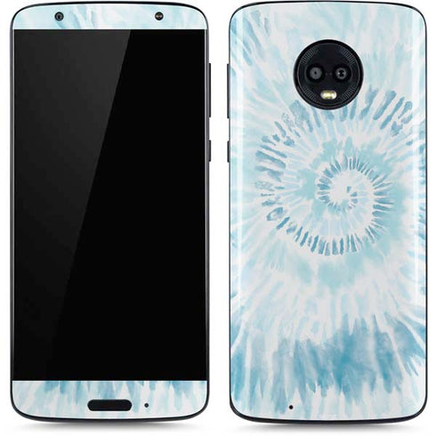 Blue and White Tie Dye Moto G6 Skin