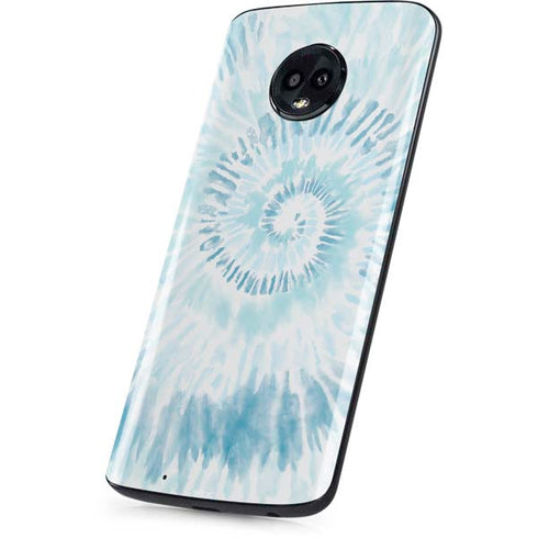 Blue and White Tie Dye Moto G6 Skin