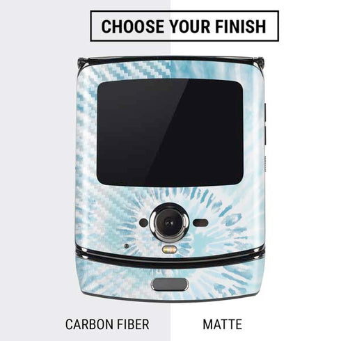 Blue and White Tie Dye Motorola RAZR Skin