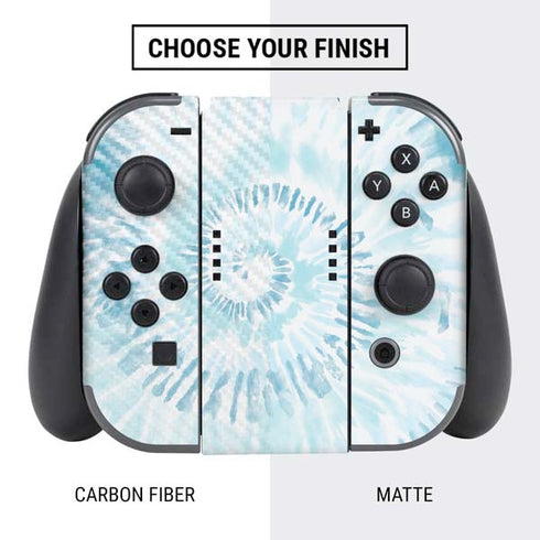Blue and White Tie Dye Nintendo Switch Bundle Skin