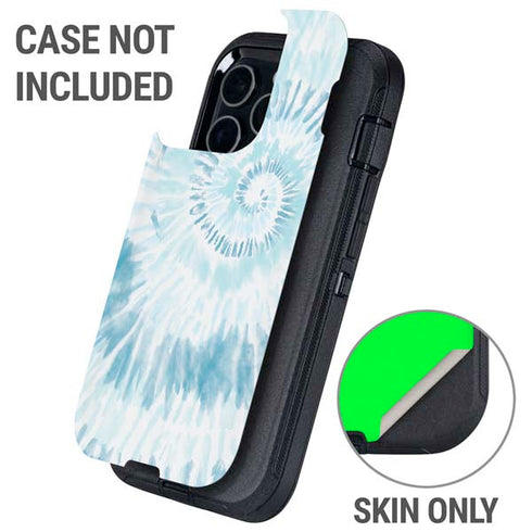 Blue and White Tie Dye Otterbox Defender iPhone Skin