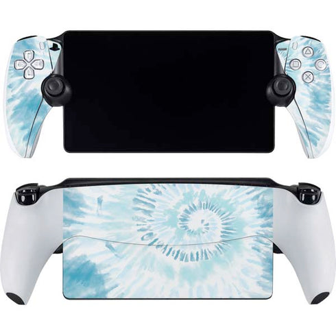 Blue and White Tie Dye PlayStation Portal Remote Player Skin