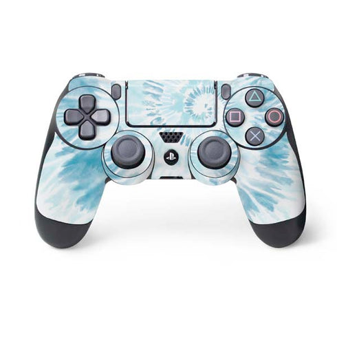 Blue and White Tie Dye PS4 Controller Skin