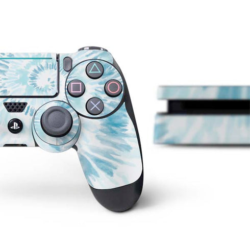 Blue and White Tie Dye PS4 Slim Bundle Skin