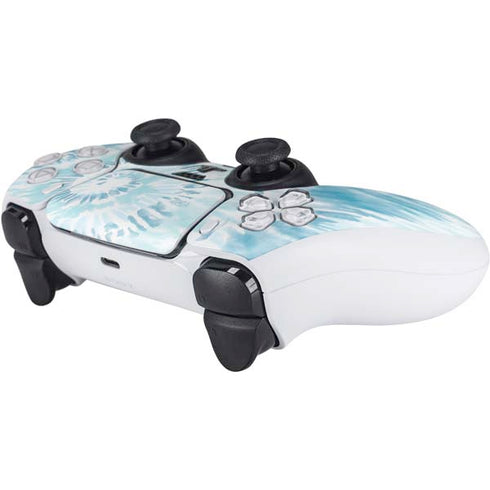 Blue and White Tie Dye PS5 Controller Skin