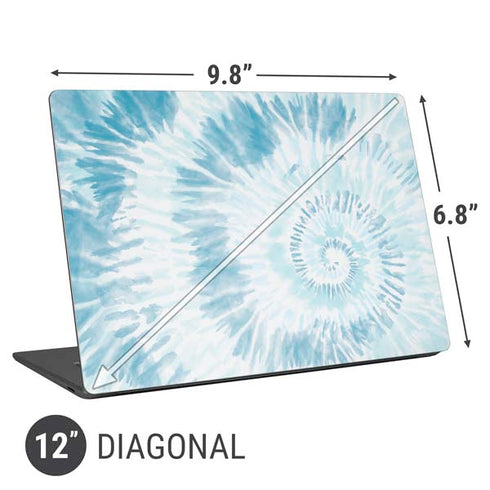 Blue and White Tie Dye Universal Laptop 12in (9.8 x 6.8in) Skin