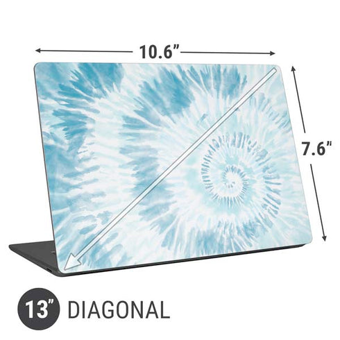 Blue and White Tie Dye Universal Laptop 13in (10.6 x 7.6in) Skin