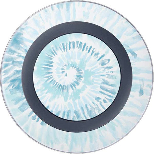 Blue and White Tie Dye Wireless Charger Skin