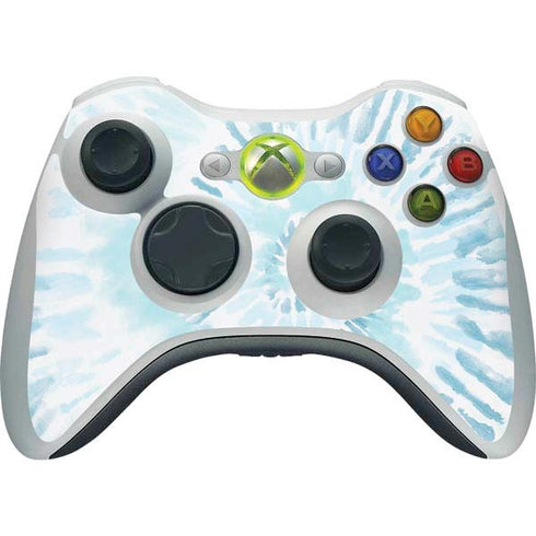 Blue and White Tie Dye Xbox 360 Wireless Controller Skin
