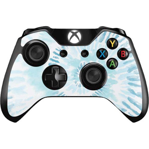 Blue and White Tie Dye Xbox One Controller Skin