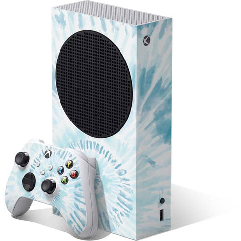 Blue and White Tie Dye Xbox Series S Bundle Skin