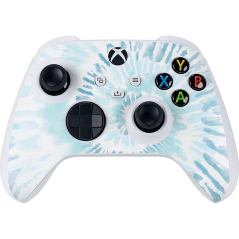 Blue and White Tie Dye Xbox Series S Controller Skin