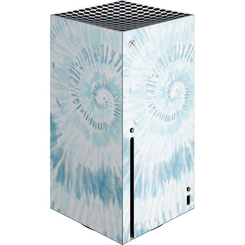 Blue and White Tie Dye Xbox Series X Console Skin