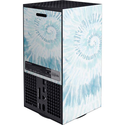 Blue and White Tie Dye Xbox Series X Console Skin