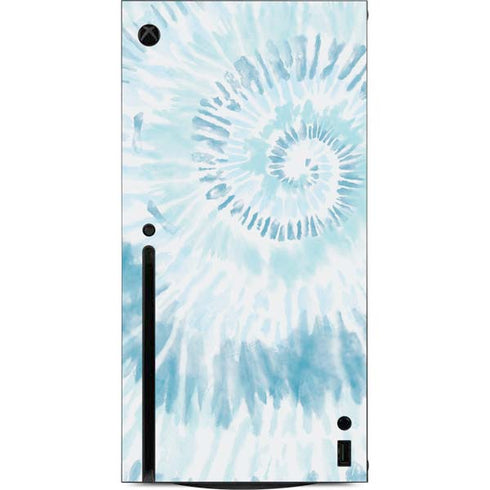 Blue and White Tie Dye Xbox Series X Console Skin
