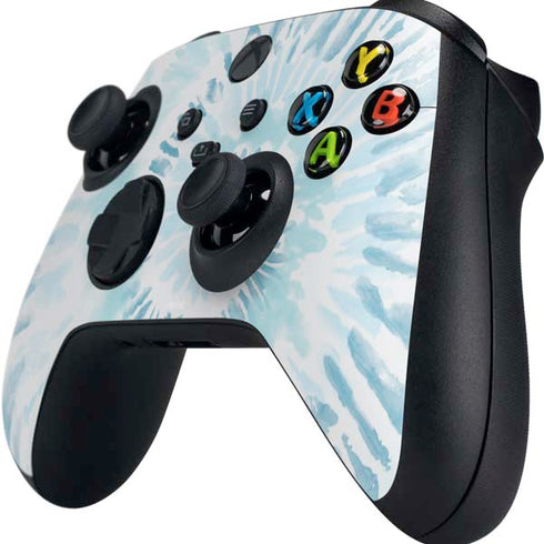 Blue and White Tie Dye Xbox Series X Controller Skin