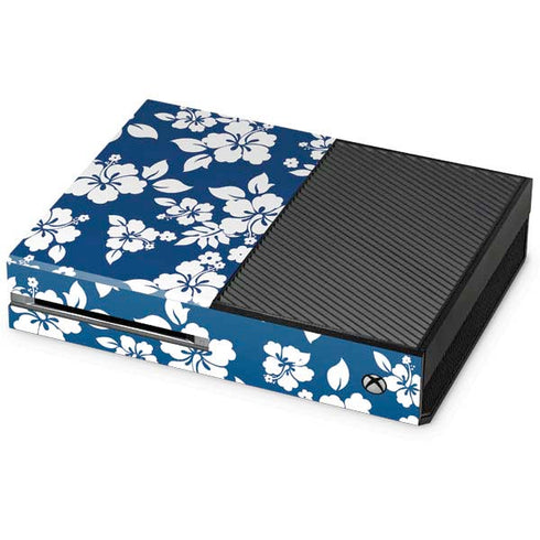 Blue and White Xbox One Console Skin