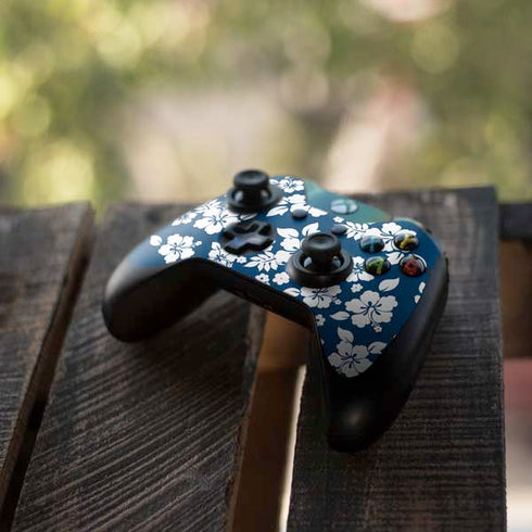 Blue and White Xbox One Controller Skin