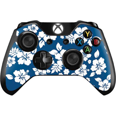 Blue and White Xbox One Controller Skin