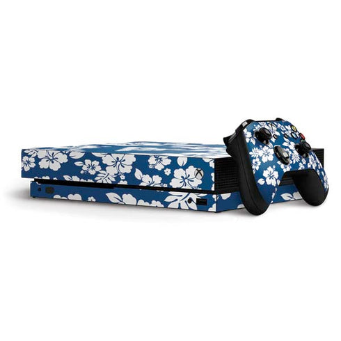 Blue and White Xbox One X Bundle Skin